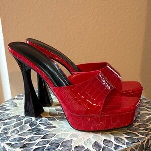 Chic Red Platform Heels